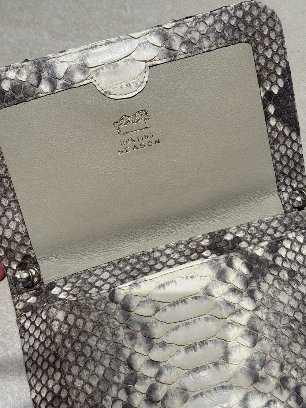 Hunting Season Natural Python Clutch - Picture 3 of 5